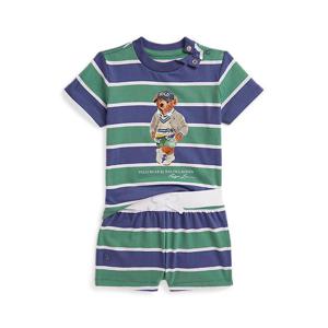 랄프 로렌 베이비 남아 폴로 베어 코튼 저지 티 앤 쇼트 세트(CWPO2STI9S20112999)