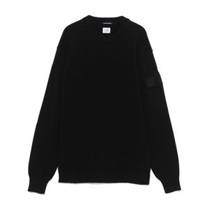 CP컴퍼니 울 크루넥 스웨터 블랙 17CLKN017A 005528A 999