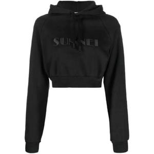 25 FW 써네이 로고 자수 크롭 후드티 CRTWWJER002 TP432146732