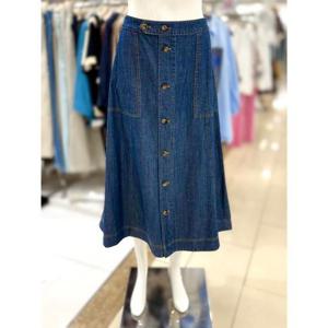 소고 세이브존01 스티치 포인트 A라인 데님 스커트 AL2SA01