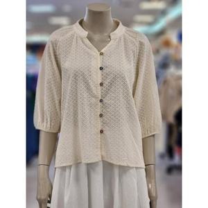 SOUP 여성 자수 포인트 아사 블라우스 SBXLS21