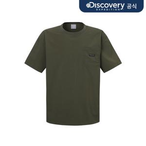 프레시벤트 우븐 남성 가슴포켓 반팔티셔츠 (D.Khaki)  DMRS81053-DKS