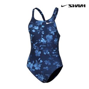 나이키 스윔 하이드라스트롱 멀티 프린트 패스트백 원피스 여성 탄탄이 실내 수영복 하이컷 NESSF014-440