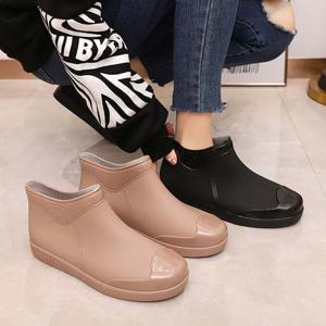 여자 기모 안감 레인부츠 비오는날 패션 발목 장화
