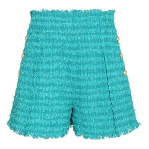 Balmain 버튼 트위드 쇼츠 AF1PA089XE36 7CG TP934581092