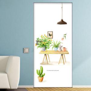 아트박스/꾸밈 ia478-전등이있는화분01_현관문시트지