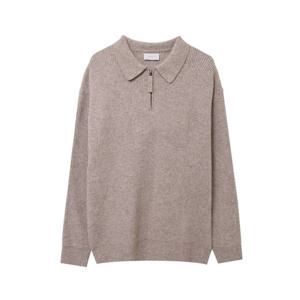 [리빌모아]남녀공용 그라스 카라 반집업 긴팔 니트 FL2-TSA-Q008