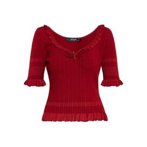 25 FW 베르사체 프릴 트리밍 골지 탑 10209381A14744 TP439205130