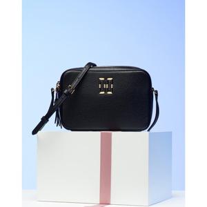 [닥스ACC]블랙 골드로고 미니크로스백 [MELLOW] DCWA5F069