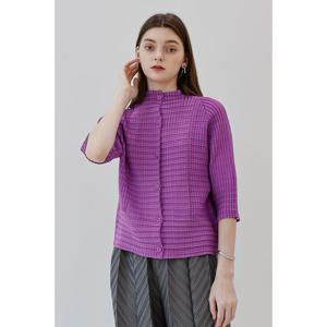 [요이츠]와플 플리츠 슬리브 가디건_YJ04WNPJK12_PU1