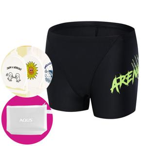 아레나 남성 수영복 일반 2부 사각 A5BM1MD01 BLK 가방 수모행거 증정