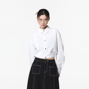 [OFFROAD] 여성 사이드 스트링 긴팔 셔츠 (화이트)_5LB1511