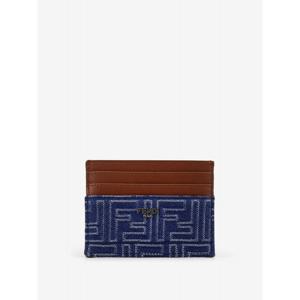 [FENDI] 라프리마 남성 지갑 자카드 FF 패브릭 카드지갑 위드 데님 이펙트 7M0164 AUGOF1SCG STONEDARK NUTP /12