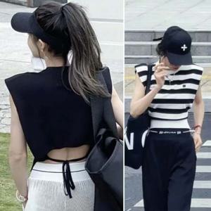 유러피안 허리끈 모던민소매 IT-23069 모던민소매 민소매나시 여름티셔츠 스타일리시 여름패션 여름여성