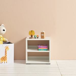 H6411 화이트 2단 협탁 1color