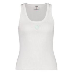카사블랑카 로고 장식 골지 탱크 탑 WPF25JTS03902