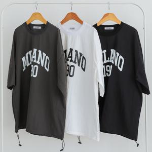 남자 1990 밀라노 바스락 반팔 티셔츠 5C-TSH-Q060-먹색