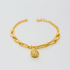 [베티블루] 995 999 24K 순금 물방울 꽃 체인 여성 여자 11.25g 금 팔찌