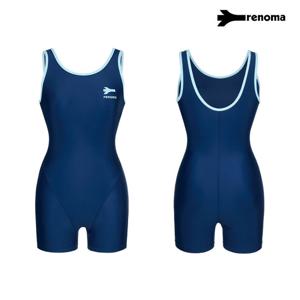 [레노마수영복]여성 베이직 2부 U백 반신 수영복LS2F861