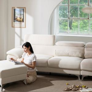 밀랑 피노 4인용 타이보 아쿠아텍스 소파 + 스툴 세트