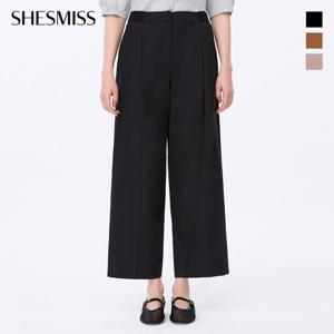 [쉬즈미스] 원 턱 히든 밴딩 와이드 팬츠_SWWSLP21160