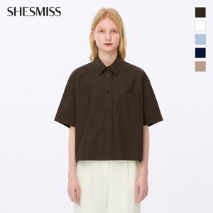 [쉬즈미스] 코튼 패치 포켓 반팔 셔츠_SWWSTP22050