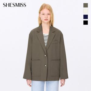 [쉬즈미스] 패치 포켓 싱글 투 버튼 자켓_SWWJKP22110