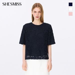 [쉬즈미스] 크로쉐 반팔 블라우스_SWWBLP21100