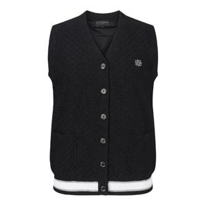 [세인트앤드류스]여성 체크 조직감 배색라인 니트 베스트 (821E1SWA81BK)