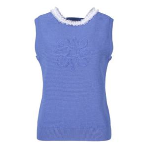[세인트앤드류스]여성 레이스 프릴 별 심볼 니트 베스트 (821E1SV102BL)