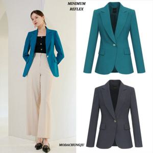 [미니멈]MD 심플 원버튼 카라넥 자켓  MD MYAAWJ2240 M_CJ