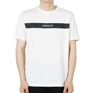 디몬트 몽클레어 남성 RUBBERISED 로고 코튼 반팔(아이보리) 8C00061 89AKK 034