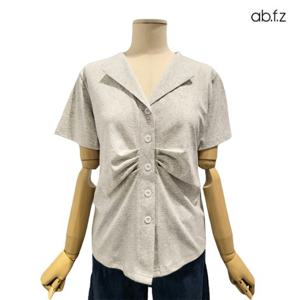 [에이비에프지]앞셔링 포인트 반팔 면 가디건 APZ2QY38E