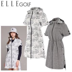 [엘르골프]여성 전판 프린트 반팔형 메쉬안감 점퍼 6K21304_DJ