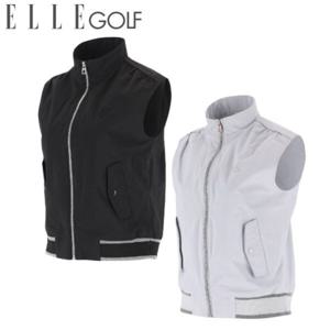 [엘르골프]여성 밑단 시보리 포인트 안감 우븐 베스트 6K21401_D