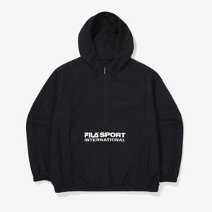 휠라 유니 오버핏 인터내셔널 아노락 FS2JKF1132X_BLK