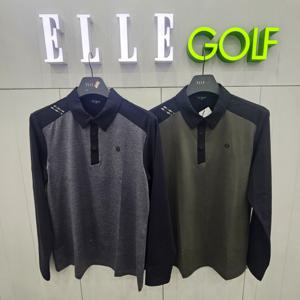 [엘르골프]남성  간절기 소매 배색 폴로 티셔츠6K15253_DJ