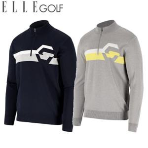 [엘르골프]남성 간절기 블럭 목크넥 스웨터 6J13451_DJ