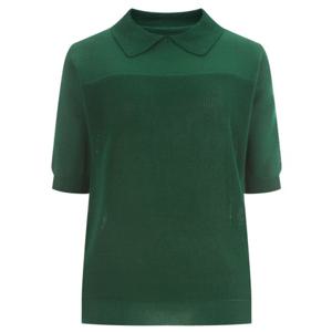 [샵앤]솔리드 여성 카라  레귤럿 반팔 니트 티 21DS-WKN-1436-그