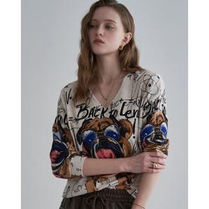 [르니앤맥코이]퍼그 보카시 브이넥 니트 MM03KN073FCY