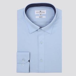 [카운테스마라(셔츠)]솔리드 카라스냅 안감배색 스판 슬림핏 긴소매 셔츠CDHY3B5351B0