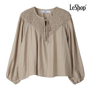 [르샵]버블 리본넥 플레어 블라우스 BP8BL017A