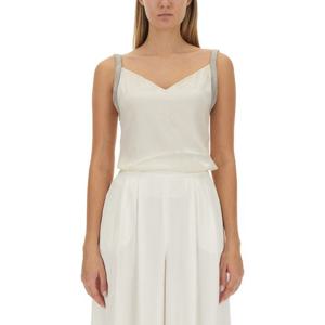 파비아나필리피 새틴 리넨지 탑 TPD223F607_D60025