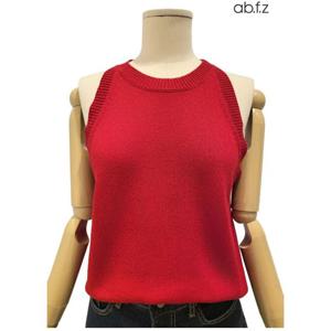 [에이비에프지]라운드넥 민소매 니트 APZ2HW47F