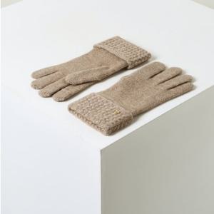 [닥스핸드백] 멜란지 브라운 캐시미어100% 여성장갑 DCGV5F395W2