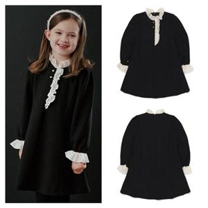 빈[BEEN]HP BZ540P03BK 블랙 배색 러플 원피스PG