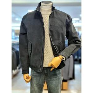 바쏘옴므 세이브존03 바쏘옴므 남자 네이비 간절기 면 차이나카라 점퍼 WSAGY3UA02A