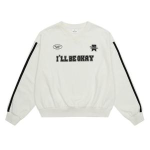 에꼴리에 세이브존03 틴톡 2선 브이넥 맨투맨티 24QT454-WT