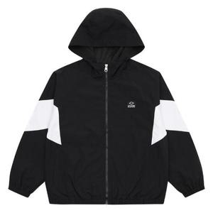 에꼴리에 세이브존03 절개배색 블랙후드점퍼 24C0102-BK