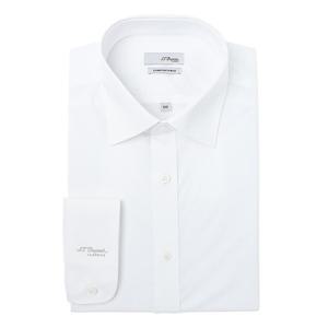 [에스티듀퐁(셔츠)]화이트 커프스 풀로고 슬림핏 긴소매 셔츠 SE5FM22LS751SWH